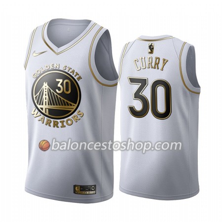 Camiseta Hombre NBA Golden State Warriors Stephen Curry 30 2019-20 Nike Blanco Golden Edition Swingman